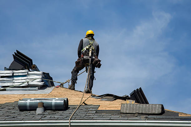 Professional Gutter Installation technician working in East Setauket, NY